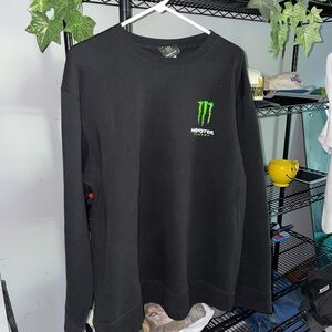Black Monster Energy Hoodie with Neon Green Logo